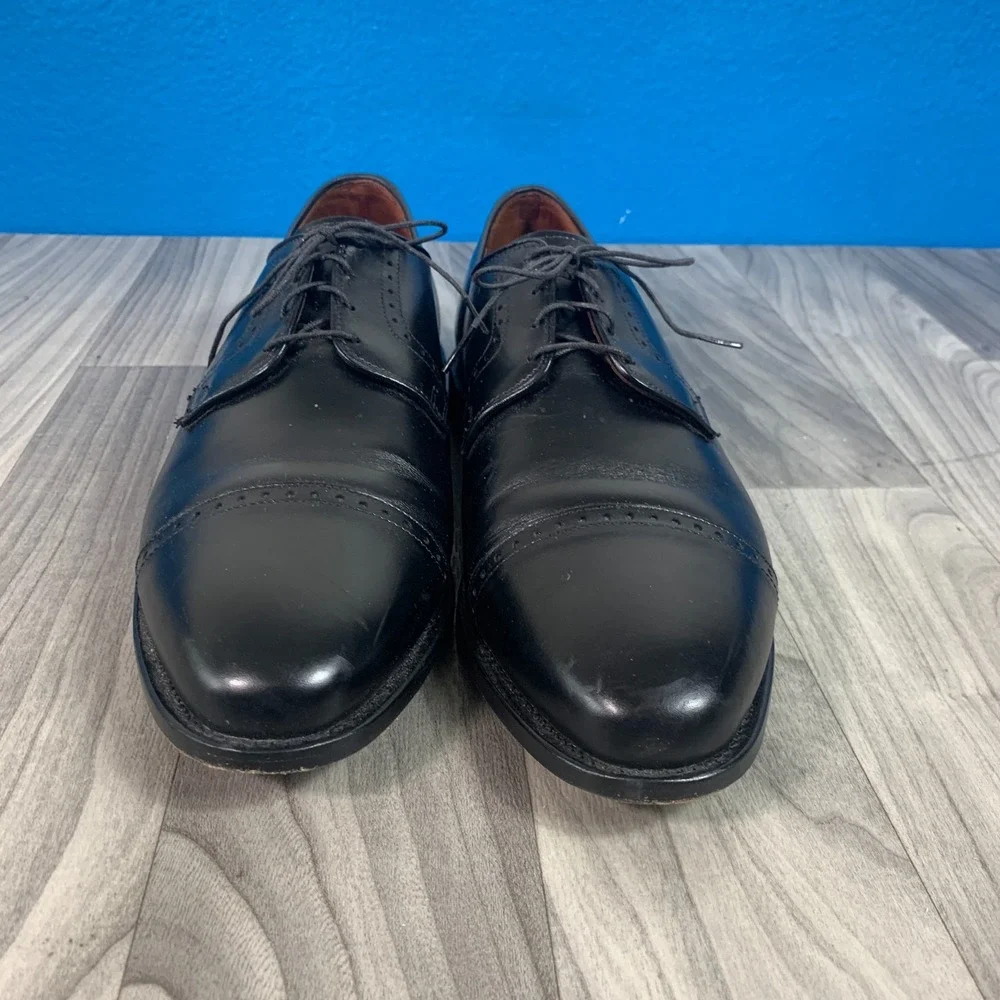 ALLEN EDMONDS Clifton Cap Toe Black Oxford Shoes Size 12 Made In USA
